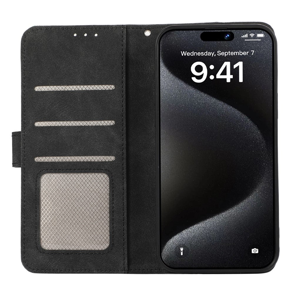 ABEEL For iPhone 16 Pro Case RFID Blocking Leather Wallet Flip Phone Cover