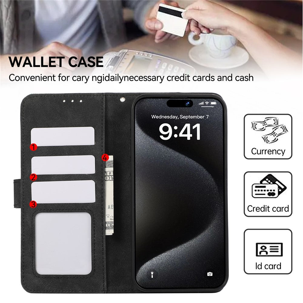 ABEEL For iPhone 16 Pro Case RFID Blocking Leather Wallet Flip Phone Cover