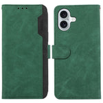 ABEEL For iPhone 16 Case Color Splicing Leather Flip Phone Cover RFID Blocking