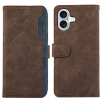 ABEEL For iPhone 16 Case Color Splicing Leather Flip Phone Cover RFID Blocking
