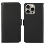 ABEEL For iPhone 16 Pro Max Leather Case RFID Blocking Wallet Stand Phone Cover