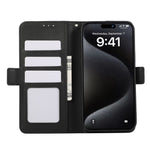 ABEEL For iPhone 16 Pro Max Leather Case RFID Blocking Wallet Stand Phone Cover