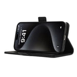 ABEEL For iPhone 16 Pro Max Leather Case RFID Blocking Wallet Stand Phone Cover