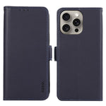 ABEEL For iPhone 16 Pro Max Leather Case RFID Blocking Wallet Stand Phone Cover