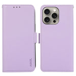 ABEEL For iPhone 16 Pro Max Leather Case RFID Blocking Wallet Stand Phone Cover