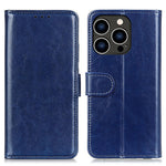 Til iPhone 16 Pro Max Pung Etui Crazy Horse Tekstur Læder Telefoncover