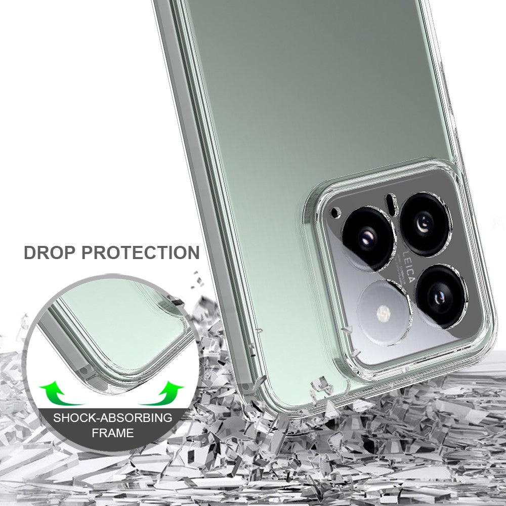 For Xiaomi 14 Case TPU+Acrylic Anti-Scratch Transaprent Protective Phone Cover