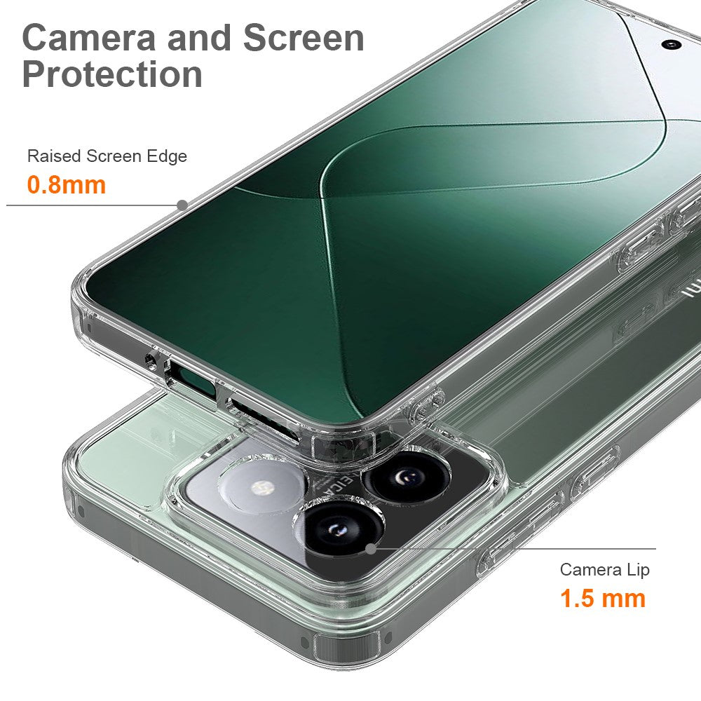 Xiaomi 14-skal TPU+akryl reptåligt genomskinligt skyddande mobilskal