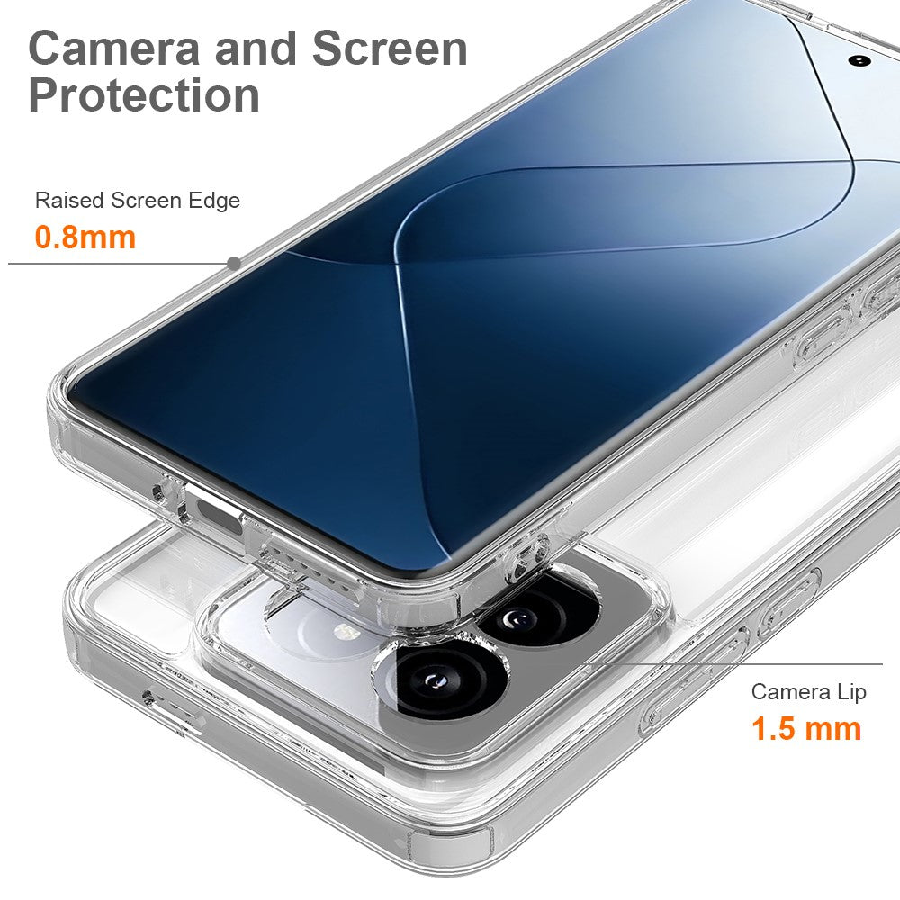 For Xiaomi 14 Pro Case TPU+Acrylic Scratch-proof Clear Mobile Phone Cover