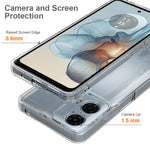 Til Motorola Moto G24 Power Gennemsigtigt Etui Ridsefast TPU+Akryl Bagside Telefoncover