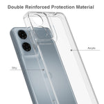 Til Motorola Moto G24 Power Gennemsigtigt Etui Ridsefast TPU+Akryl Bagside Telefoncover
