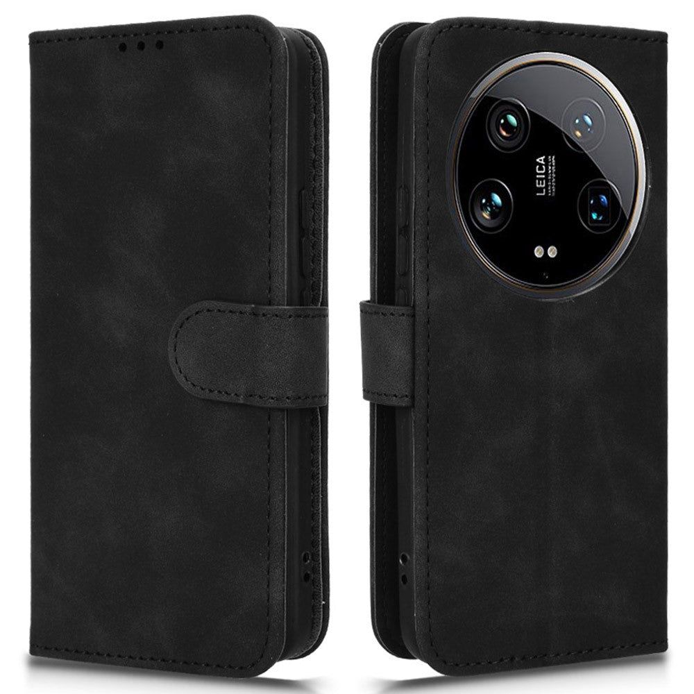 For Xiaomi 14 Ultra Case Magnetic PU Leather Phone Protective Shell Card Slots Wallet Phone Cover