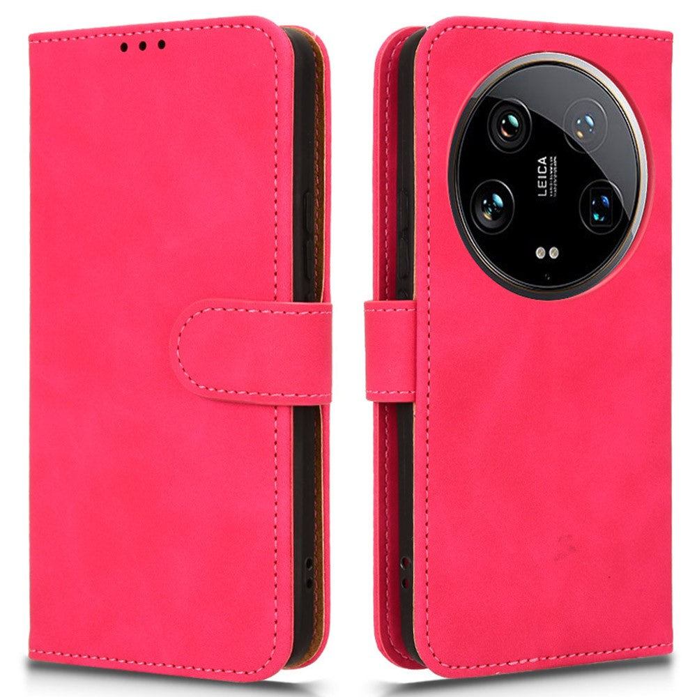 For Xiaomi 14 Ultra Case Magnetic PU Leather Phone Protective Shell Card Slots Wallet Phone Cover