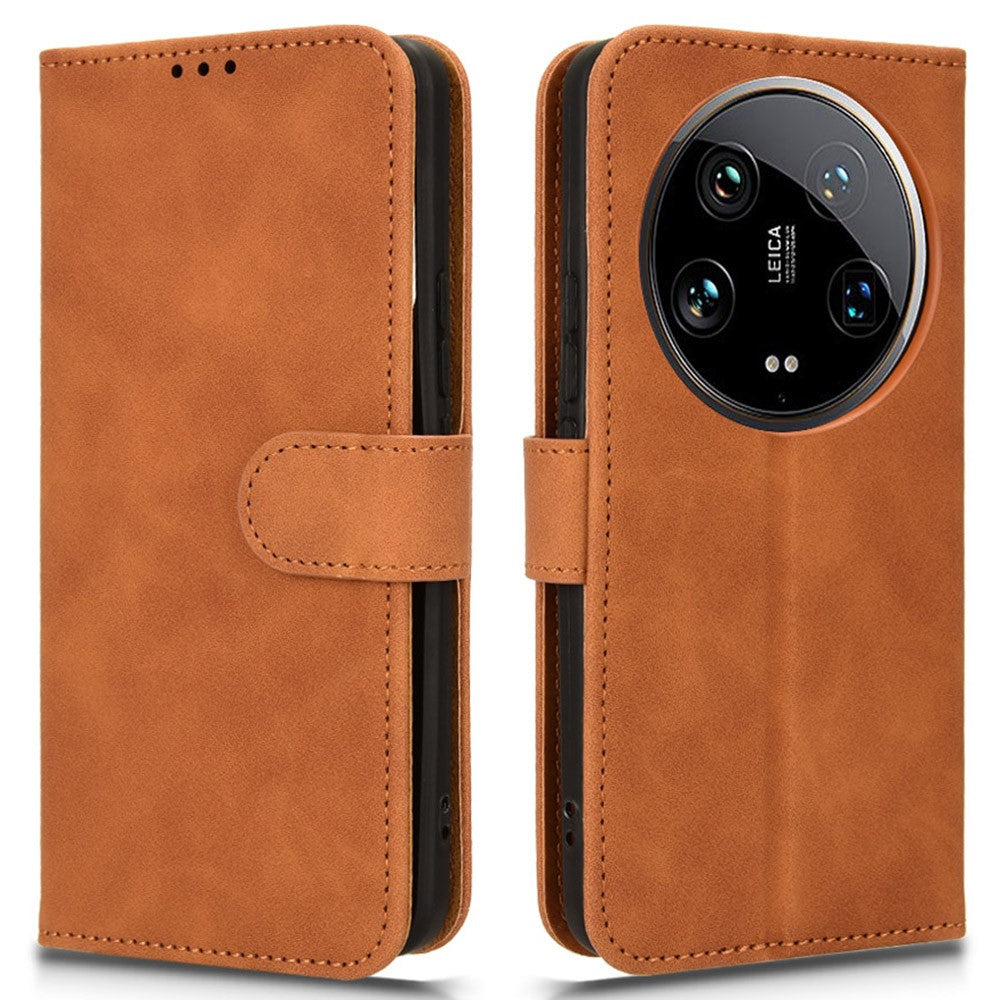 For Xiaomi 14 Ultra Case Magnetic PU Leather Phone Protective Shell Card Slots Wallet Phone Cover