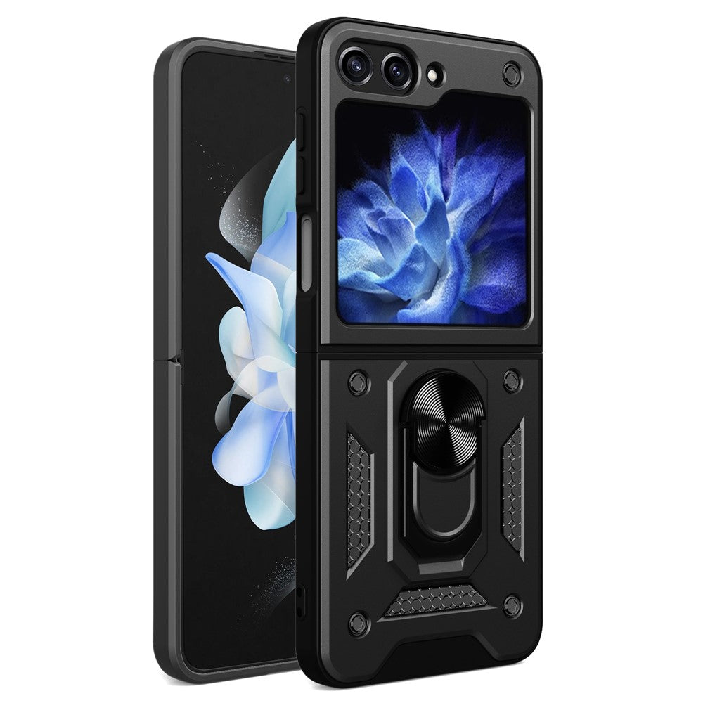 For Samsung Galaxy Z Flip7 FE 5G / Z Flip6 5G Case Ring Holder PC+TPU Phone Cover