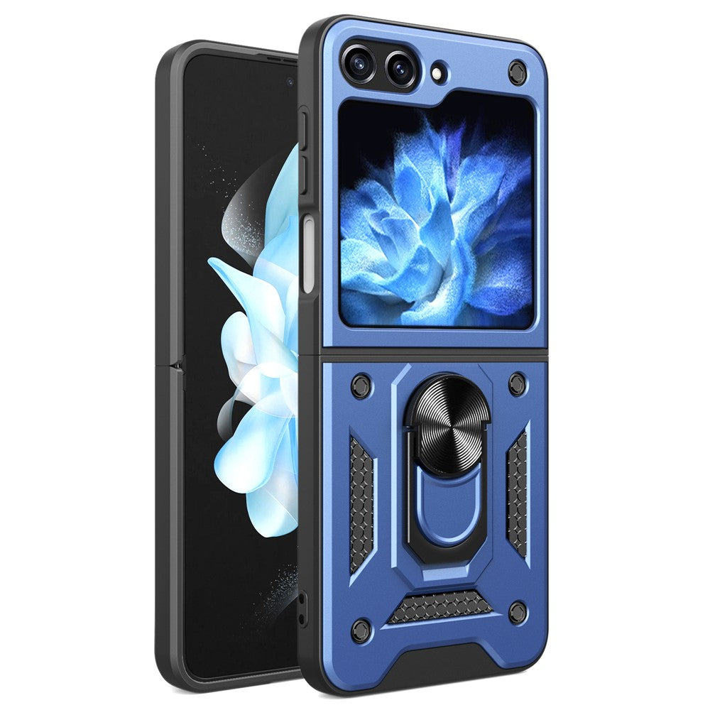 For Samsung Galaxy Z Flip7 FE 5G / Z Flip6 5G Case Ring Holder PC+TPU Phone Cover