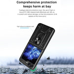 Samsung Galaxy Z Flip7 FE 5G / Z Flip6 5G-cover, PC+TPU, stativ, magnetisk bilholder-mobilcover