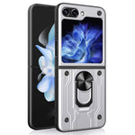 Samsung Galaxy Z Flip7 FE 5G / Z Flip6 5G-cover, PC+TPU, stativ, magnetisk bilholder-mobilcover