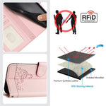For Huawei Pura 70 Pro / Pura 70 Pro+ Case with Strap RFID Blocking Leather Wallet Phone Cover Cat Mouse Pattern