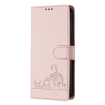 For Huawei Pura 70 Pro / Pura 70 Pro+ Case with Strap RFID Blocking Leather Wallet Phone Cover Cat Mouse Pattern