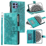 006 Til Motorola Edge 50 Pro 5G Etui Mandala Blomst Læder Flip Lynlås Stand Telefoncover
