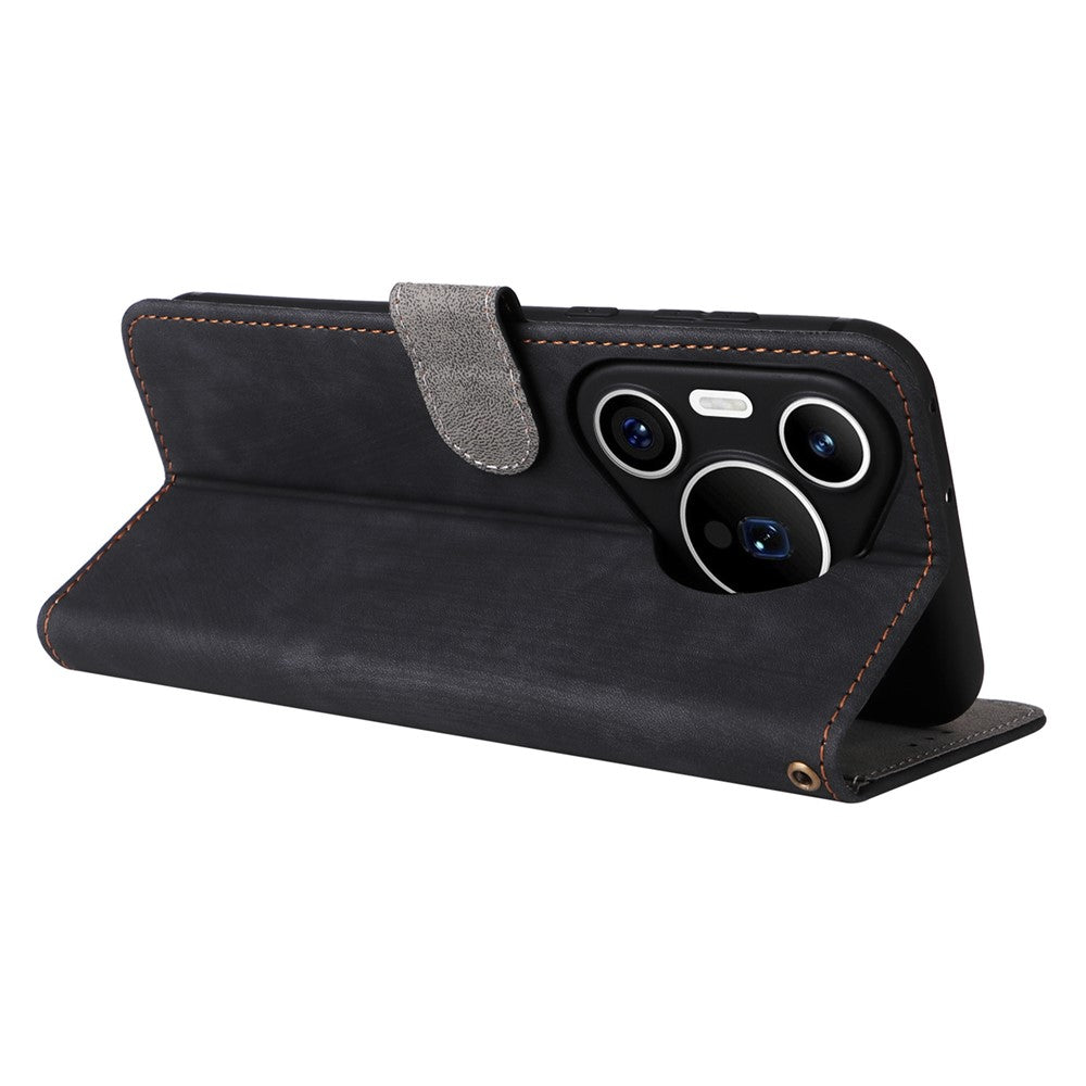 For Huawei Pura 70 Pro / Pura 70 Pro+ Case RFID Blocking Shockproof PU Leather Phone Cover