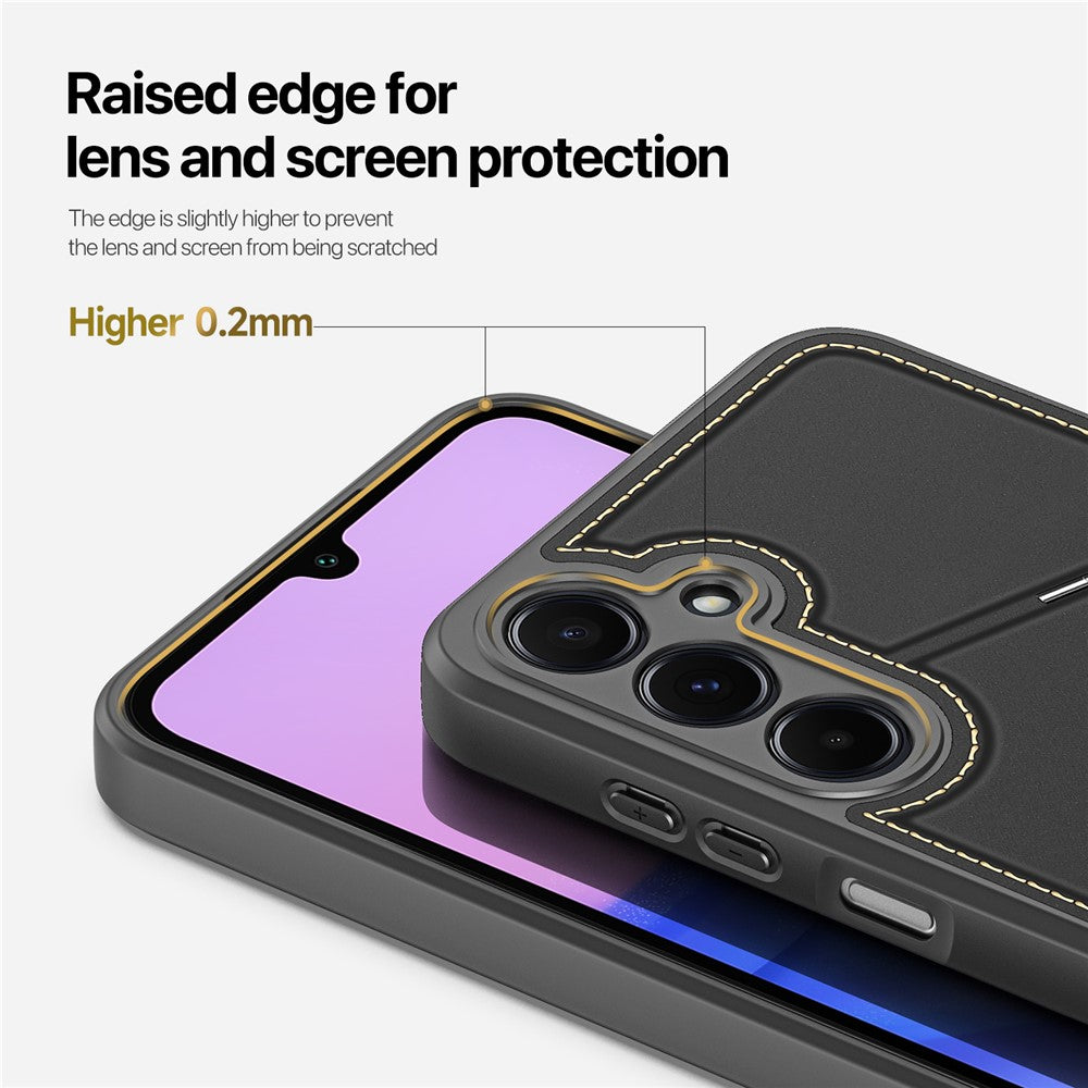 DUX DUCIS Rafi II-serie til Samsung Galaxy A15 4G / A15 5G Etui RFID-blokerende PU+TPU bagcover