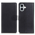 Til iPhone 16 Cover i PU-læder med pung, standerfunktion og Litchi-tekstur
