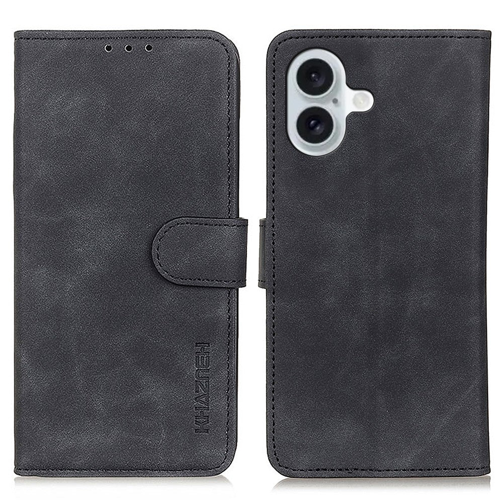 KHAZNEH Til iPhone 16 Cover Retro Læder Telefoncover med Pung-Stand