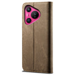 For Huawei Pura 70 Pro / Pura 70 Pro+ Case Leather Wallet Phone Cover Jeans Cloth Texture