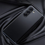 For Samsung Galaxy Z Fold6 5G Case Electroplating PU Leather+PC Phone Cover with Hinge Protection