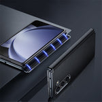For Samsung Galaxy Z Fold6 5G Case Electroplating PU Leather+PC Phone Cover with Hinge Protection