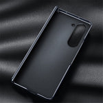 For Samsung Galaxy Z Fold6 5G Case Electroplating PU Leather+PC Phone Cover with Hinge Protection
