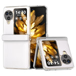 For Oppo Find N3 Flip 5G Case Hinge Protection Leather+PC Clear Frame Phone Cover