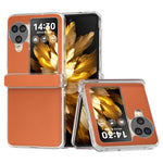 For Oppo Find N3 Flip 5G Case Hinge Protection Leather+PC Clear Frame Phone Cover