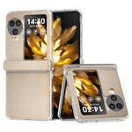 For Oppo Find N3 Flip 5G Case Hinge Protection Leather+PC Clear Frame Phone Cover