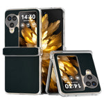 For Oppo Find N3 Flip 5G Case Hinge Protection Leather+PC Clear Frame Phone Cover