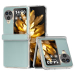 For Oppo Find N3 Flip 5G Case Hinge Protection Leather+PC Clear Frame Phone Cover