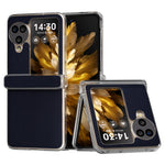 For Oppo Find N3 Flip 5G Case Hinge Protection Leather+PC Clear Frame Phone Cover