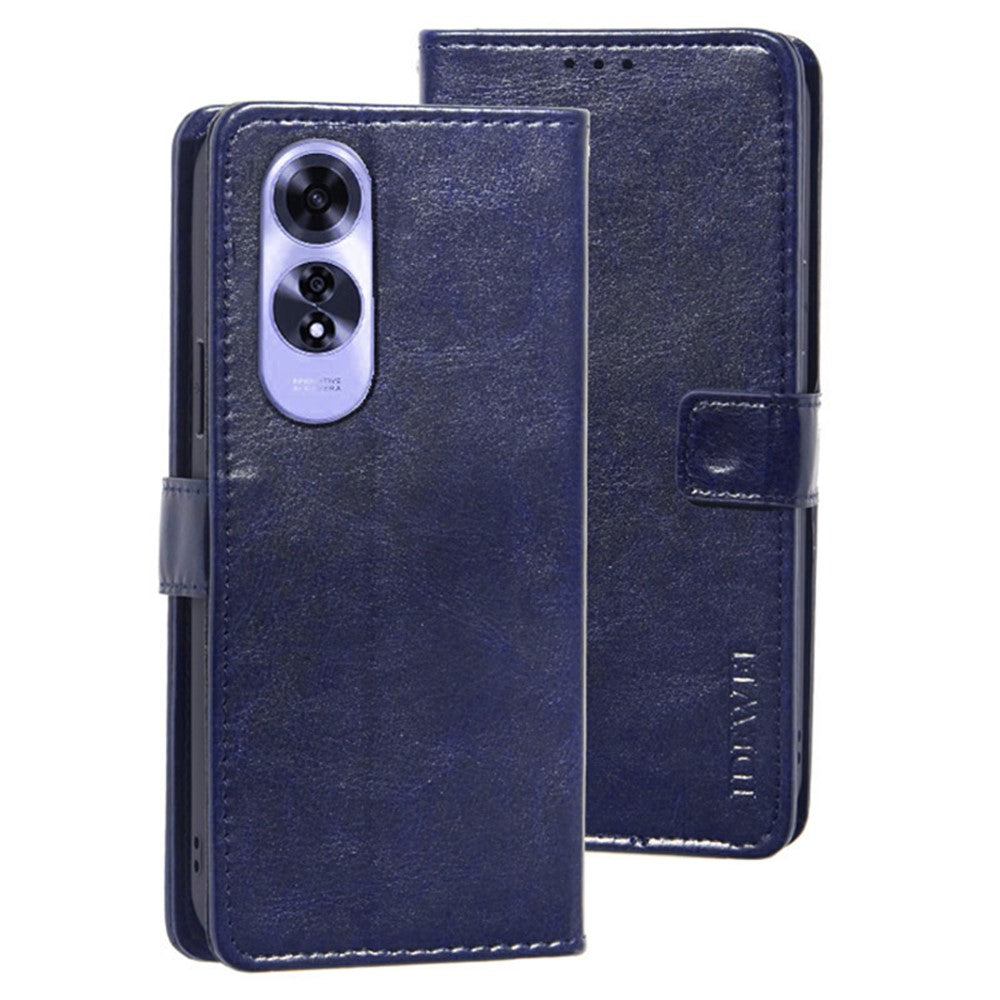 IDEWEI For Oppo A60 4G Case Wallet Leather Crazy Horse Texture Phone Cover