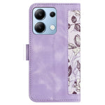 For Xiaomi Redmi Note 13 4G Case Printed Flower Pattern PU Leather Wallet Phone Cover