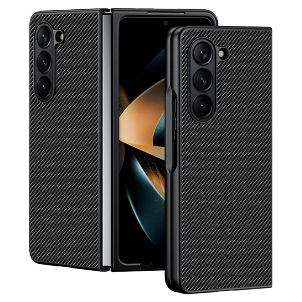 For Samsung Galaxy Z Fold6 5G Case Carbon Fiber Texture PU + PC Phone Cover