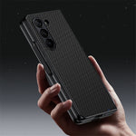 For Samsung Galaxy Z Fold6 5G Case Carbon Fiber Texture PU + PC Phone Cover