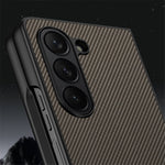 For Samsung Galaxy Z Fold6 5G Case Carbon Fiber Texture PU + PC Phone Cover