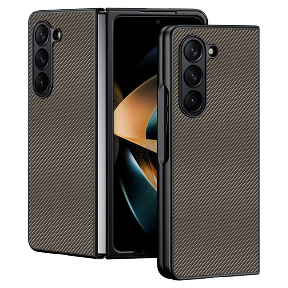 For Samsung Galaxy Z Fold6 5G Case Carbon Fiber Texture PU + PC Phone Cover