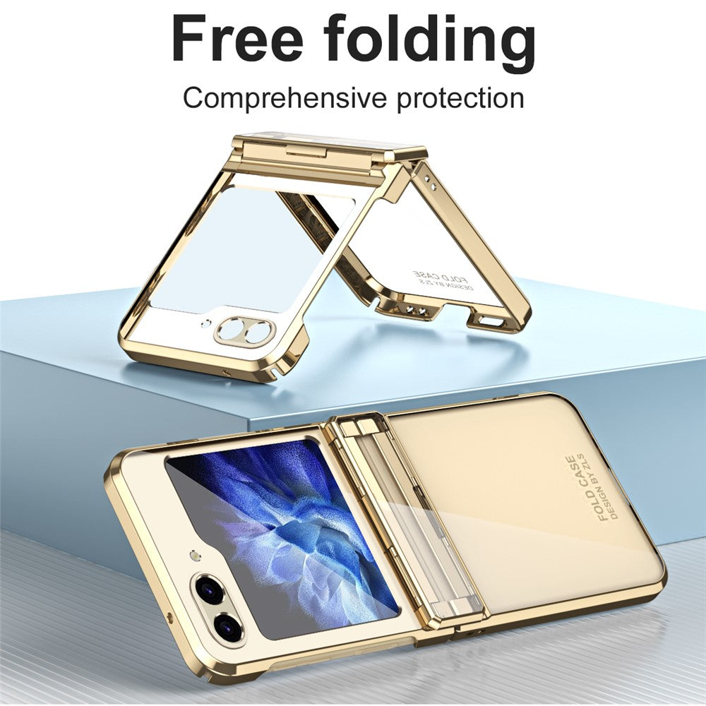 Til Samsung Galaxy Z Flip7 FE 5G / Z Flip6 5G / Z Flip5 5G Cover Elektropletteret Hard PC Sammenklappeligt Telefoncover