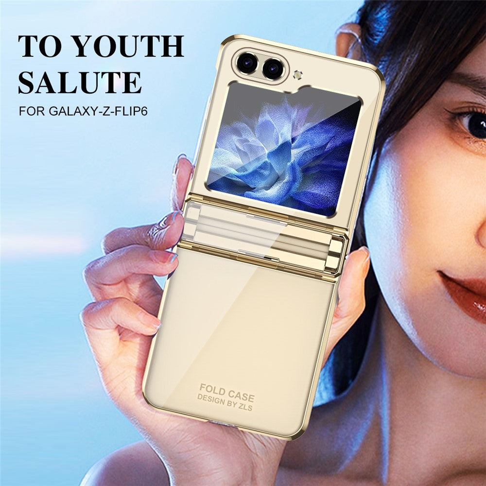 Til Samsung Galaxy Z Flip7 FE 5G / Z Flip6 5G / Z Flip5 5G Cover Elektropletteret Hard PC Sammenklappeligt Telefoncover