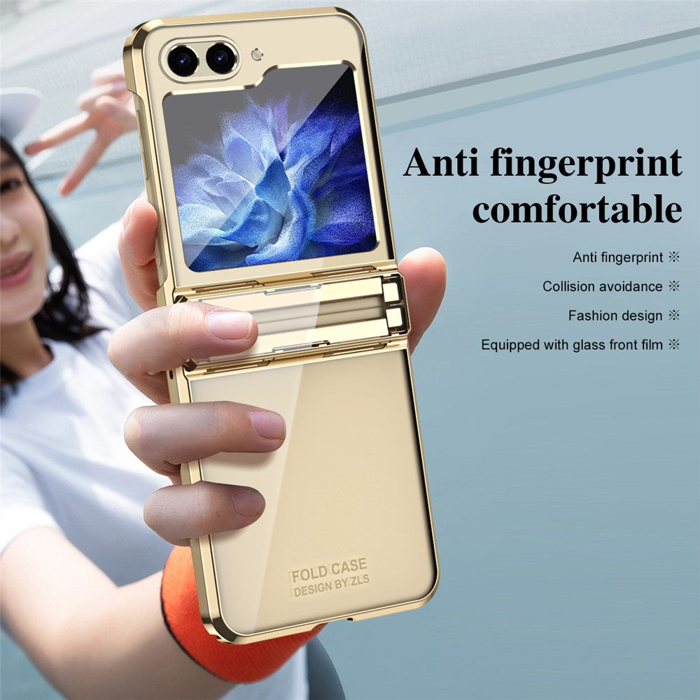 Til Samsung Galaxy Z Flip7 FE 5G / Z Flip6 5G / Z Flip5 5G Cover Elektropletteret Hard PC Sammenklappeligt Telefoncover