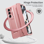 For Samsung Galaxy Z Fold6 5G Case Hinge Protection PC Phone Cover with Kickstand