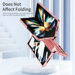 For Samsung Galaxy Z Fold6 5G Case Hinge Protection PC Phone Cover with Kickstand
